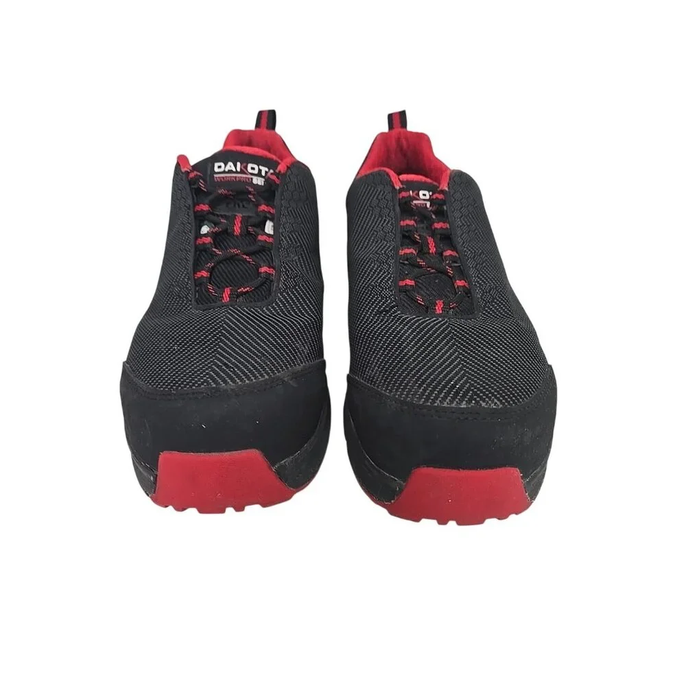 DAKOTA Men's 2410 CTCP Quad Comfort Anti Slip Low Cut Safety Shoe Black Red 9.5M - Picture 7 of 9